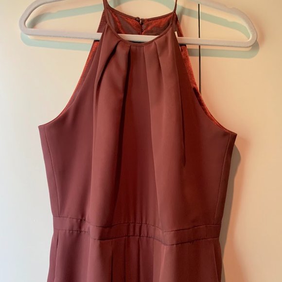 Banana Republic/Weddington Way Mauve Bridesmaids Dress with pockets - Picture 4 of 6